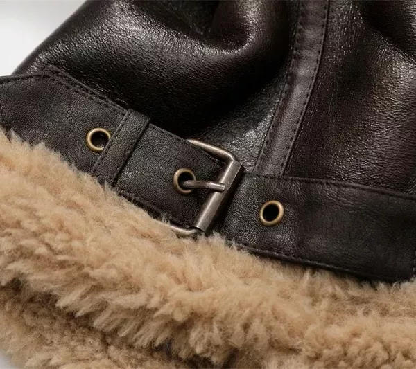 Brown Shearling Leather Jacket