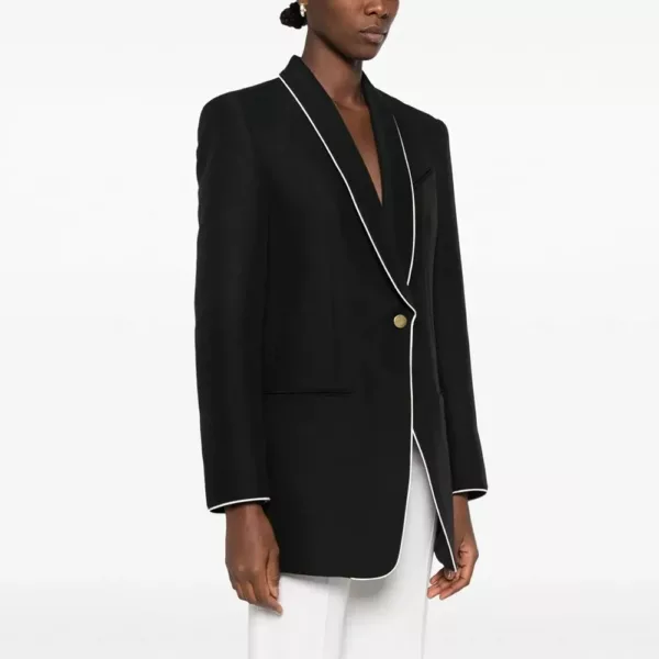 Black Shawl Collar Blazer