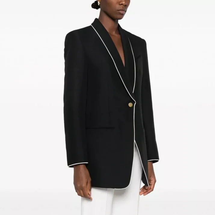 Black Shawl Collar Blazer