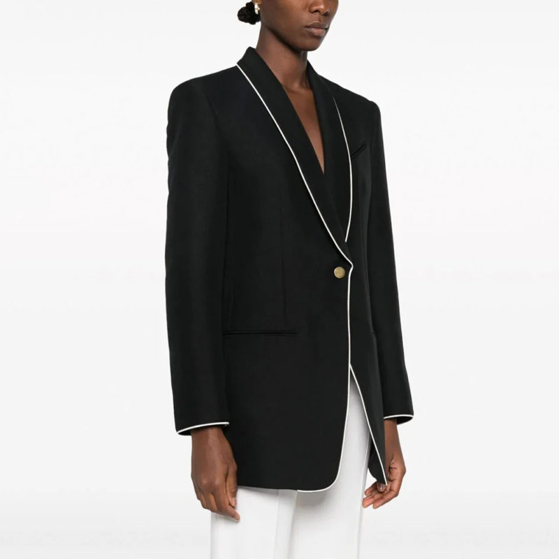 Black Shawl Collar Blazer