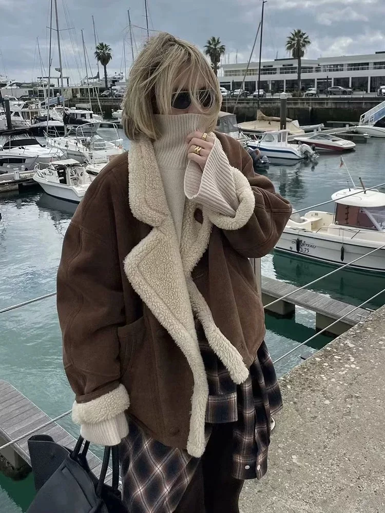 Oversized Lamb Fleece Jacket