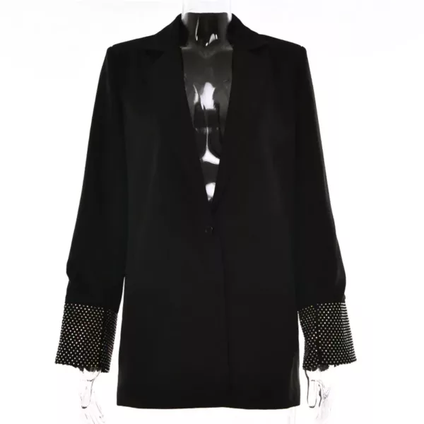 Sparkling Glitter Blazer and Fishnet Skirt