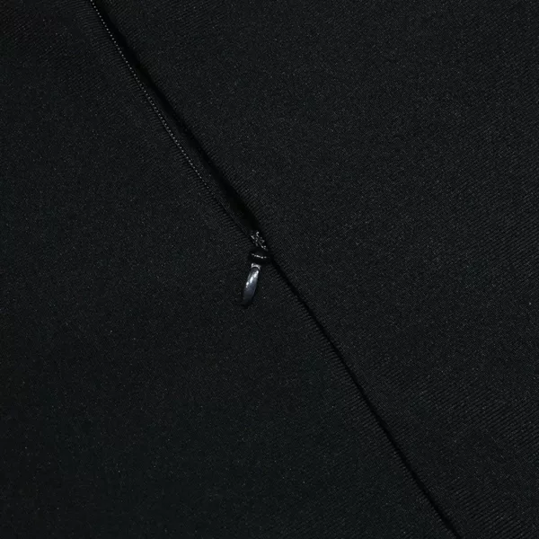 Black Strapless Feather Sequined Bodycon Dress