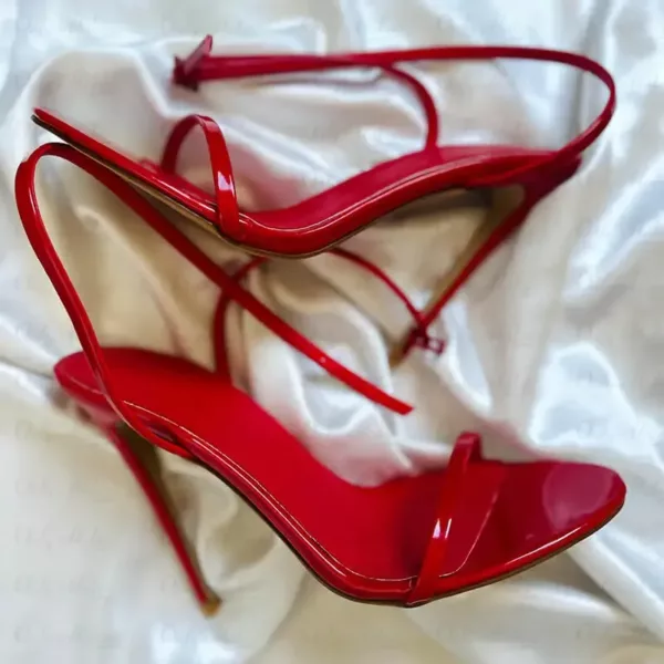 Open Toe Strappy Heels - Beniz Kloset