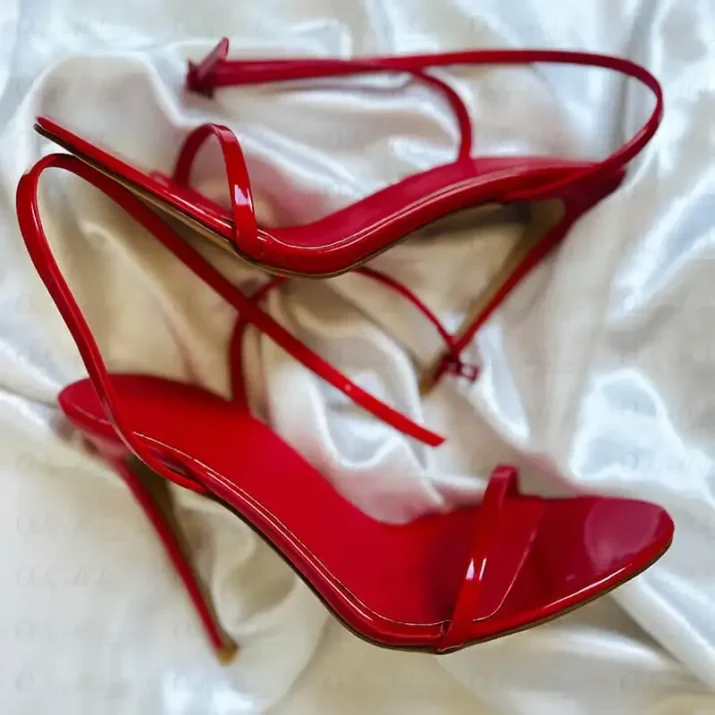 Open Toe Strappy Heels - Beniz Kloset