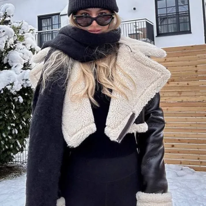 cropped black jacket