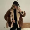 Oversized Lamb Fleece Jacket