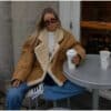 Oversized Lamb Fleece Jacket
