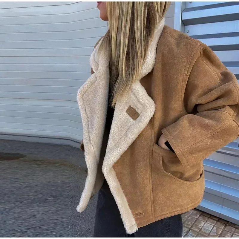 Oversized Lamb Fleece Jacket
