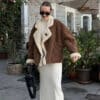 Oversized Lamb Fleece Jacket