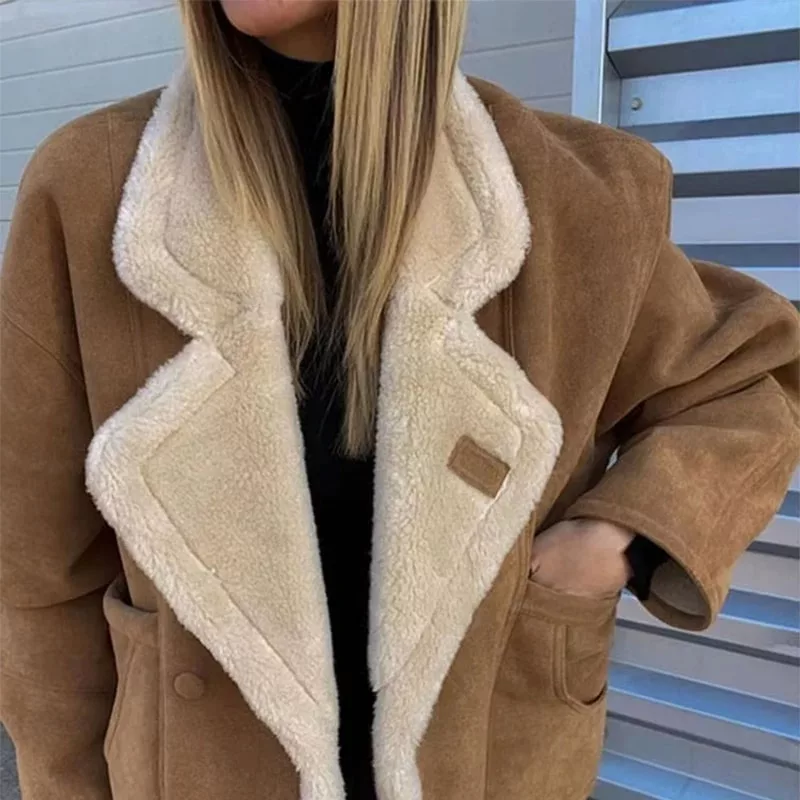 Oversized Lamb Fleece Jacket