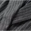 Striped Notched Long Coat