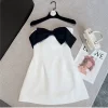 Strapless Bow Mini Dress in white