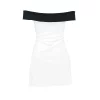 Strapless Bow Mini Dress in white