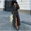 Longline Gray Belted Coat