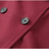 Burgundy Lapel Belted Overcoat