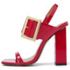 Bold High-Gloss Strappy Sandals