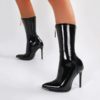 Pointed Front Zipper Boots