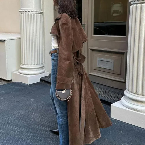 Vintage Brown Suede Coat