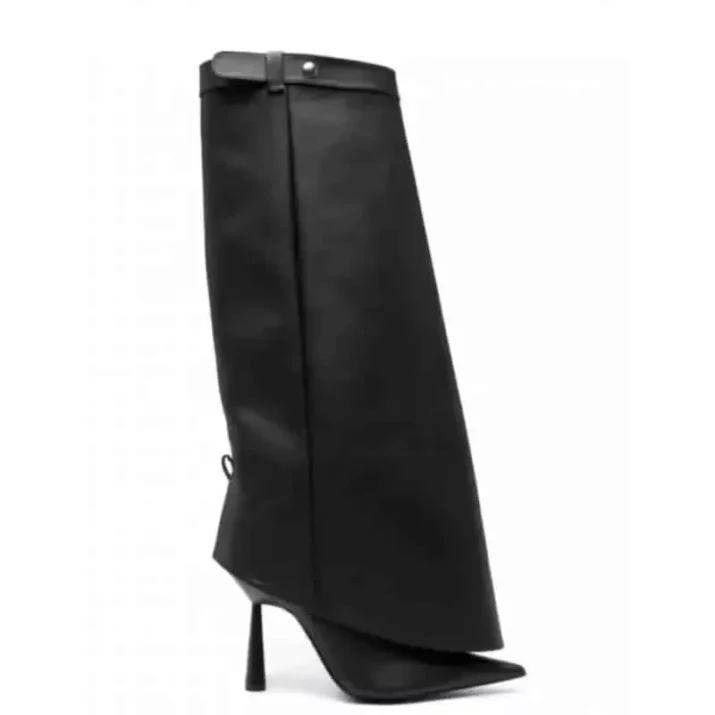 Black Avant-Garde Stiletto Boots