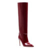 Patent Leather Knee-High Boots burgundy