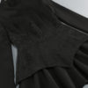 Black Long Sleeve Corset Dress