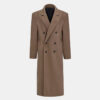 Woolen Lapel Double-Breasted Coat