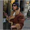 Aviator Shearling Leather Jacket