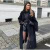 Black Belted Long Coat