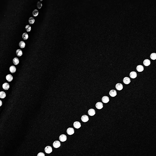 Diamond Bow Embellished Black Mini Dress