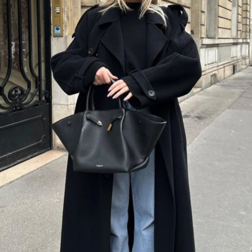 Black Belted Long Coat