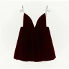 Backless Velvet Midi Dress - Beniz Kloset