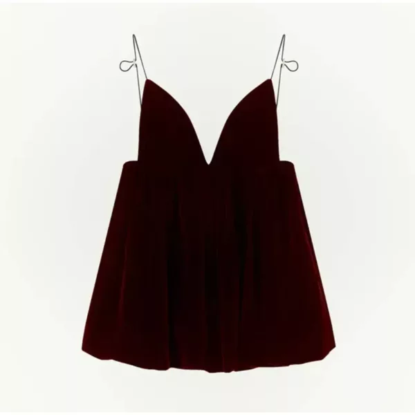 Backless Velvet Mini Dress - Beniz Kloset