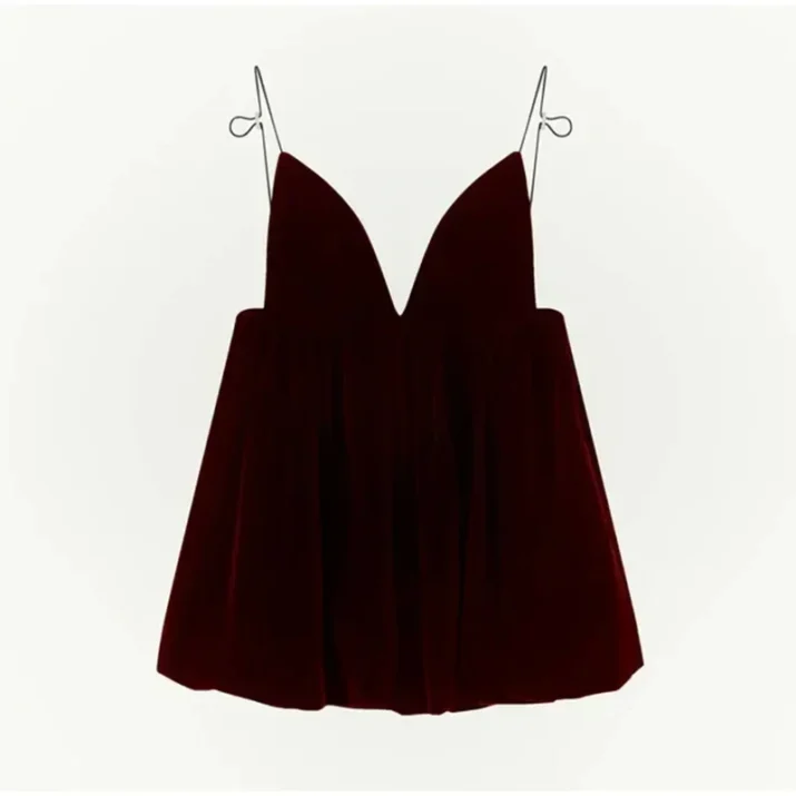 Backless Velvet Mini Dress - Beniz Kloset