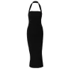 Black Halter Midi Dress - Beniz Kloset