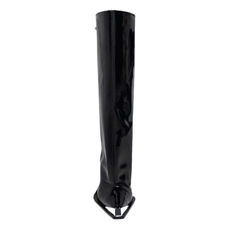 Glossy Patent Knee-High Boots for women - Beniz Kloset