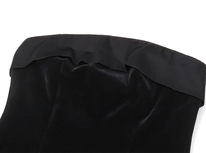 Strapless Velvet Mini Dress - Image 14
