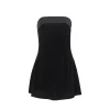 Strapless Velvet Mini Dress - Beniz Kloset