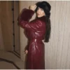 vinyle burgundy warm coat