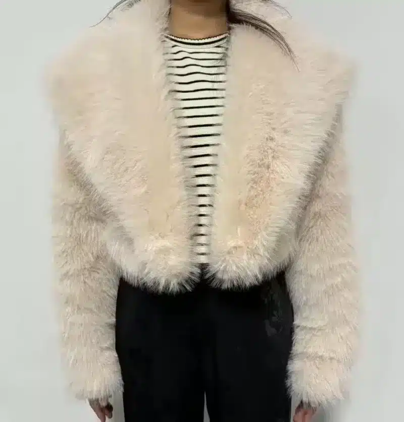 Faux Fur Short Jacket for women - Beniz Kloset