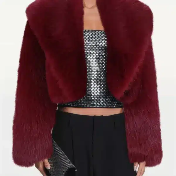 Faux Fur Short Jacket for women - Beniz Kloset