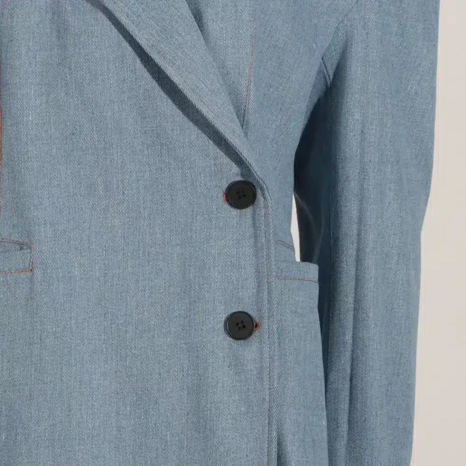Powder Blue Blazer Dress-Beniz Kloset