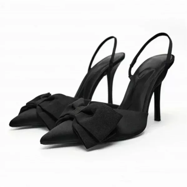 pointed-toe stiletto statement bow