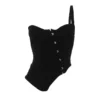 Asymmetrical Black Corset Top for women - Beniz Kloset Shop Online Street Style