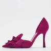 Floral Pointed Toe Pumps in Fuchsia