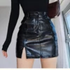 Croc Faux Leather Mini Skirt- Beniz Kloset- Shop women clothing online