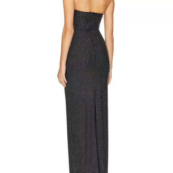 Crystal Studded Plunge Gown - Beniz Kloset Online Shop
