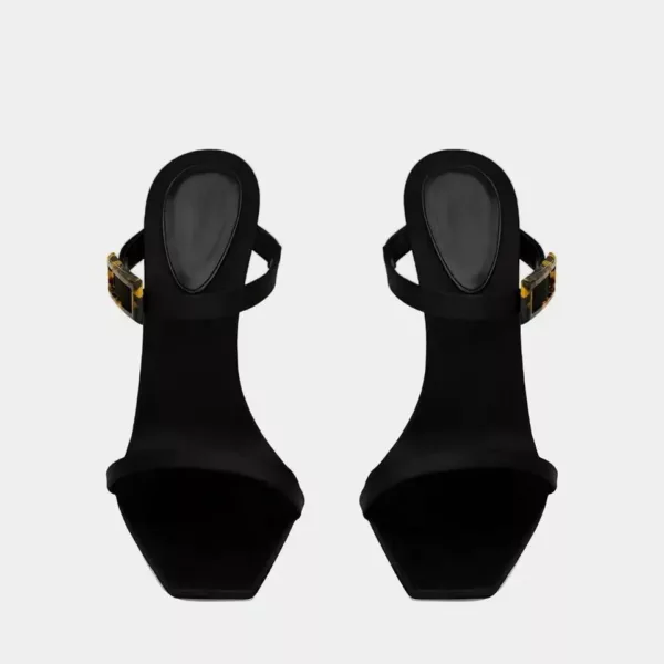 High-Heel Buckle Mule Sandals - Beniz Kloset women online shop