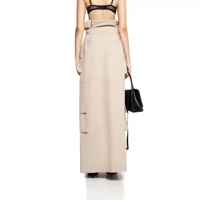 High-Waisted Utility Long Skirt - Beniz Kloset