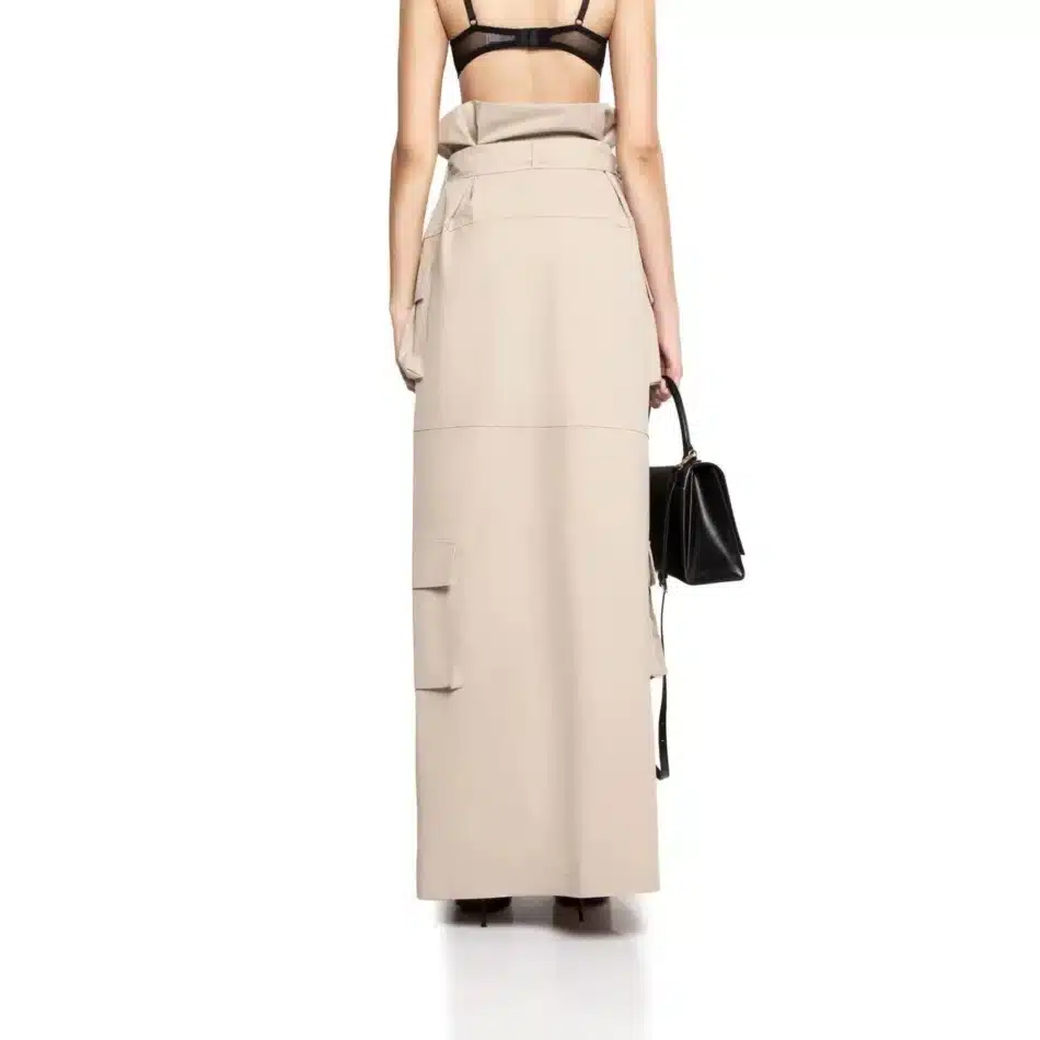 High-Waisted Utility Long Skirt - Beniz Kloset